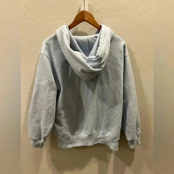 Victoria Secret hoodie fleece lined light blue size small - Picture 3 of 6